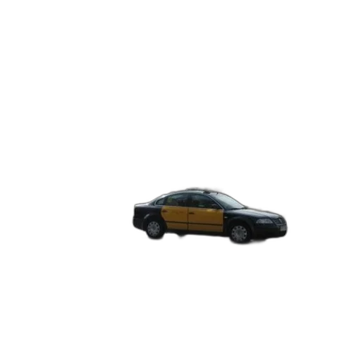 car, 3d render, concept art, photorealistic, pixel art, black, yellow, taxi transparent PNG cut-out