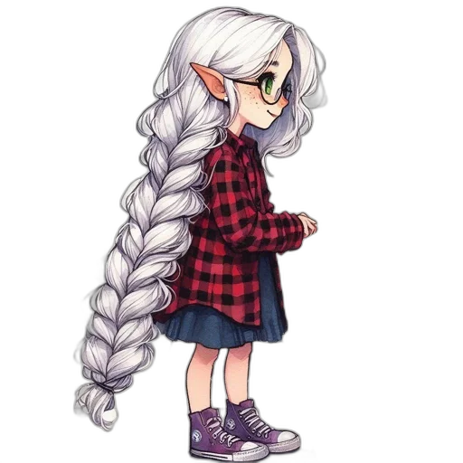 hair, dress, jacket, staff, pixel art, cartoon, concept art, anime transparent PNG cut-out