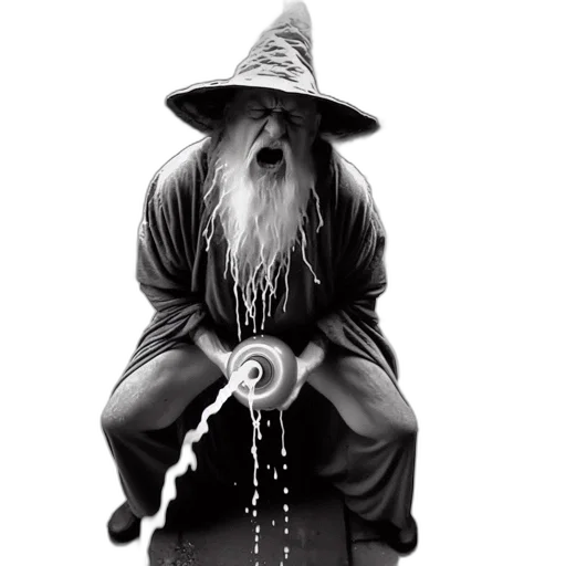 staff, mask, creature, fantasy art, concept art, photorealistic, elderly, wizard transparent PNG cut-out
