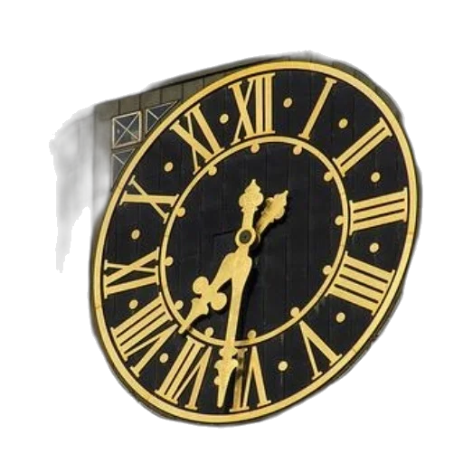 jewelry, large, clock, roman, numerals, building transparent PNG cut-out