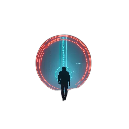 jacket, robot, creature, cyberpunk transparent PNG cut-out