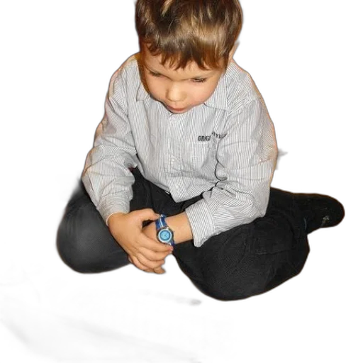 jewelry, staff, jacket, photorealistic, young, boy, sits, floor transparent PNG cut-out