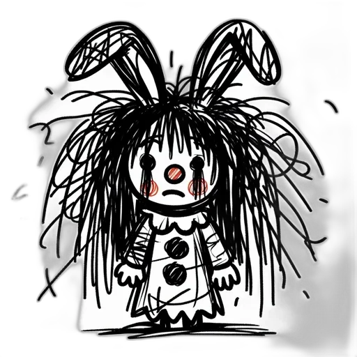 creature, mask, hair, animal, concept art, cartoon, anime, comic book art transparent PNG cut-out