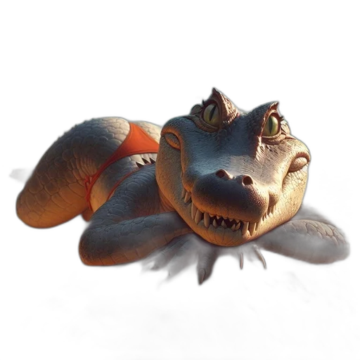 dragon, creature, animal, mask, 3d render, concept art, photorealistic, fantasy art transparent PNG cut-out