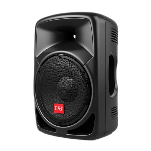 3d render, black, speaker, brand, name, tele, model, number transparent PNG cut-out