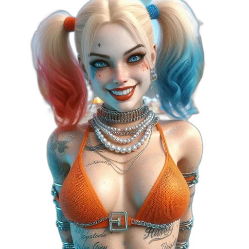 jewelry, comic book art, concept art, fantasy art, 3d render, vibrant, character, dual-toned transparent PNG cut-out