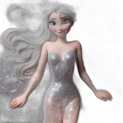 dress, 3d render, concept art, fantasy art, cartoon, outer space, fire, snow transparent PNG cut-out