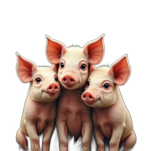 animal, food, photorealistic, 3d render transparent PNG cut-out