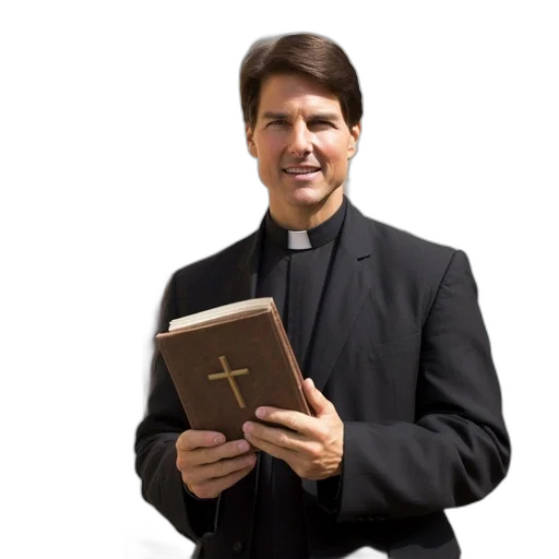 staff, jacket, weapon, animal, man, black, clerical, collar transparent PNG cut-out
