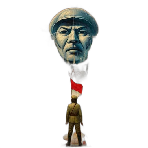 hat, face, staff, mask, concept art, colossal, stern-faced, man transparent PNG cut-out