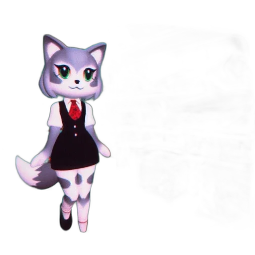 staff, dress, animal, creature, 3d render, concept art, pixel art, anime transparent PNG cut-out
