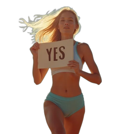 3d render, photorealistic, concept art, pixel art, woman, running, carrying, yes transparent PNG cut-out