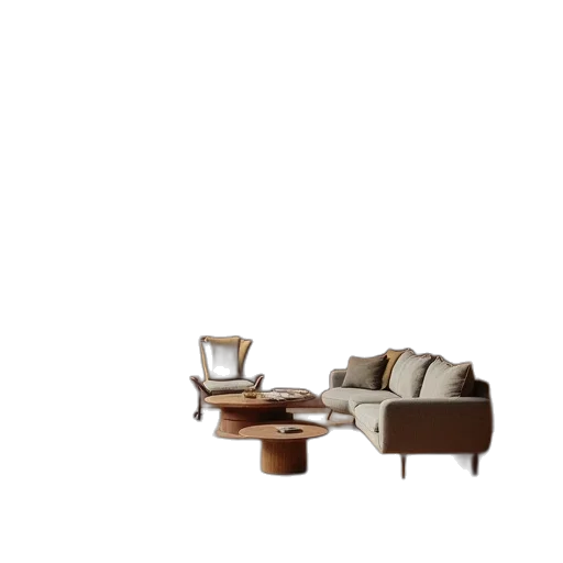 furniture, 3d render, photorealistic, concept art transparent PNG cut-out
