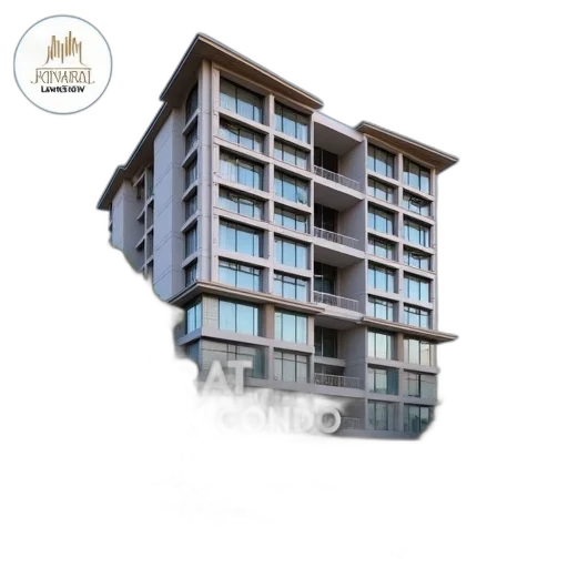 building, 3d render, photorealistic, modern, apartment, large, circular, logo transparent PNG cut-out