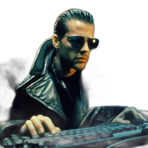 jacket, robot, cyberpunk, 3d render, vaporwave, photorealistic, dimly, lit transparent PNG cut-out