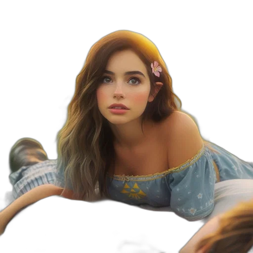 dress, hair, crown, face, concept art, photorealistic, fantasy art, oil painting transparent PNG cut-out