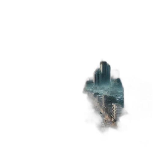 building, dragon, robot, umbrella, 3d render, concept art, vaporwave, pixel art transparent PNG cut-out