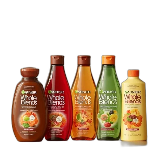 bottle, food, collection, six, different, garnier, whole, blends transparent PNG cut-out
