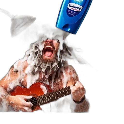 bottle, hair, creature, mask, photorealistic, vaporwave, underwater, bearded transparent PNG cut-out