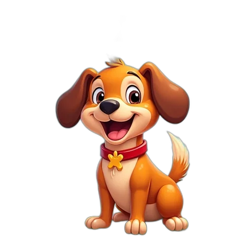 animal, staff, 3d render, cartoon, concept art, photorealistic, dog, happy transparent PNG cut-out