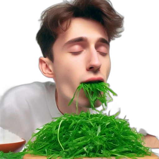 food, creature, animal, hair, photorealistic, vaporwave, 3d render, pixel art transparent PNG cut-out