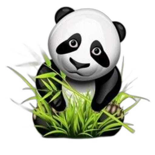 animal, photorealistic, 3d render, pixel art, concept art, cute, cartoon, panda transparent PNG cut-out
