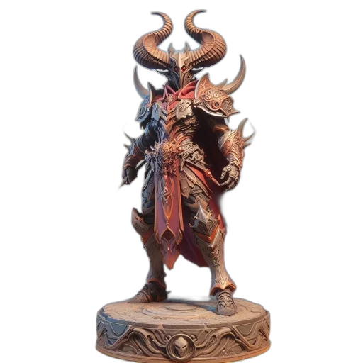 staff, sword, concept art, fantasy art, 3d render, fantastical, warrior, statue transparent PNG cut-out