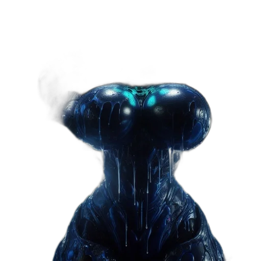 creature, robot, dress, animal, concept art, 3d render, cyberpunk, vaporwave transparent PNG cut-out