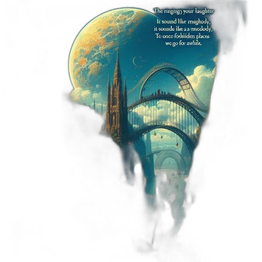 umbrella, concept art, fantasy art, comic book art, fog, outer space, fantastical, night transparent PNG cut-out