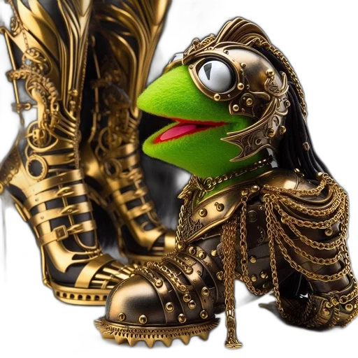 shoes, jewelry, dragon, mask, 3d render, photorealistic, image, portrays transparent PNG cut-out