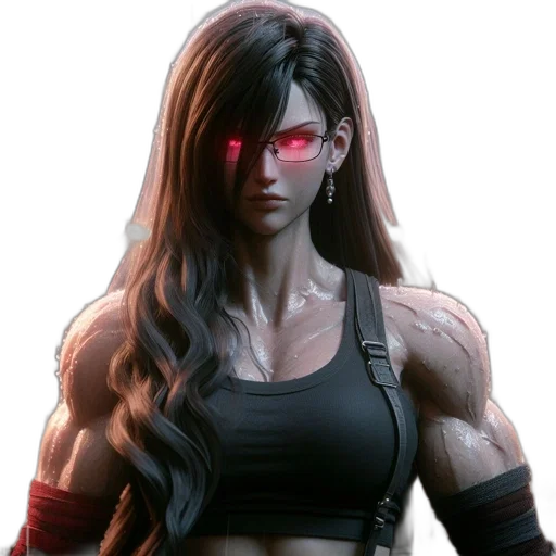 cyberpunk, concept art, comic book art, fantasy art, animated, female, character, stands transparent PNG cut-out