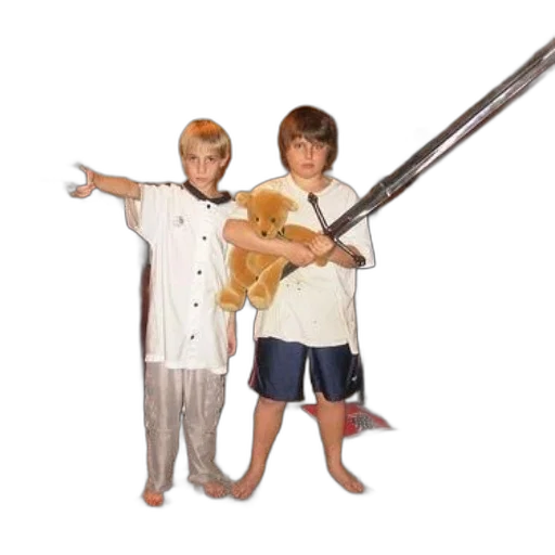 weapon, sword, staff, animal, 3d render, concept art, two, boys transparent PNG cut-out
