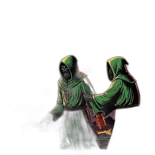 mask, creature, weapon, jacket, concept art, fantasy art, pixel art, comic book art transparent PNG cut-out
