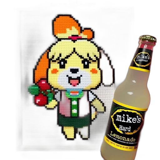 bottle, food, animal, staff, pixel art, anime, concept art, watercolor transparent PNG cut-out