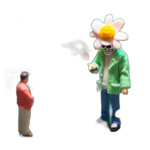 staff, mask, jacket, creature, 3d render, concept art, pixel art, photorealistic transparent PNG cut-out