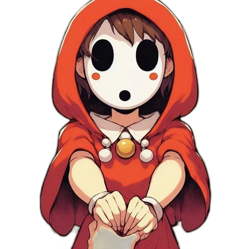 mask, dress, face, staff, concept art, pixel art, anime, fantasy art transparent PNG cut-out