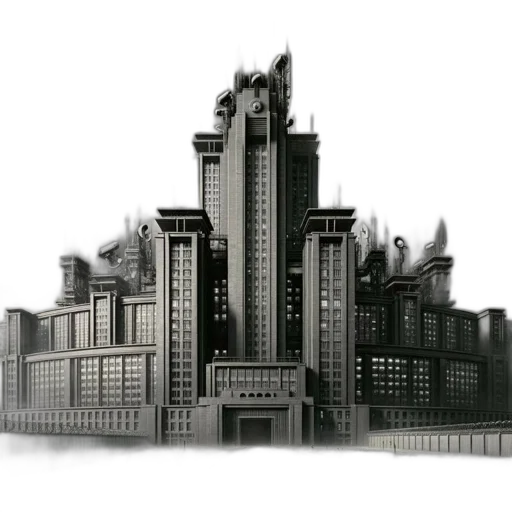 building, furniture, 3d render, concept art, photorealistic, cartoon, city street, monochrome transparent PNG cut-out