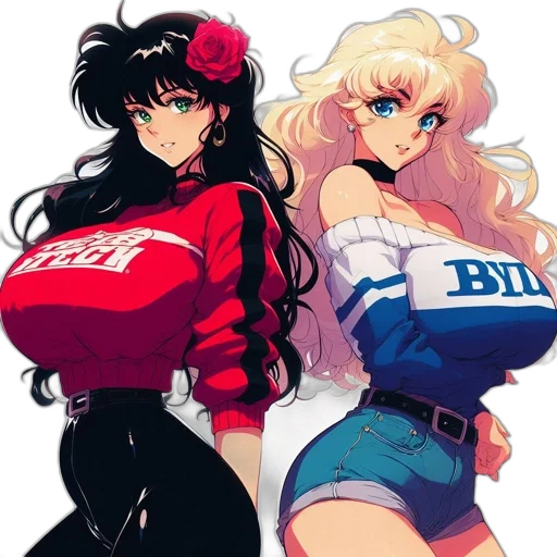 jacket, anime, vaporwave, pixel art, concept art, neon lights, red, blue transparent PNG cut-out