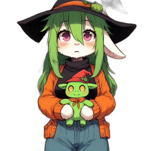 dragon, hat, creature, staff, pixel art, anime, fantasy art, concept art transparent PNG cut-out