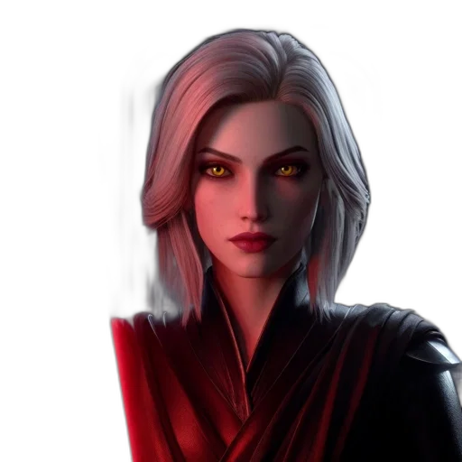 face, staff, fantasy art, concept art, comic book art, pixel art, red, dark transparent PNG cut-out