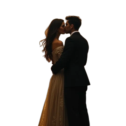 dress, photorealistic, fog, fire, sunset, samuel, barber, lovers transparent PNG cut-out