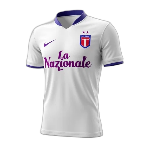 white, jersey, word, nazionale, purple, red, letters, front transparent PNG cut-out