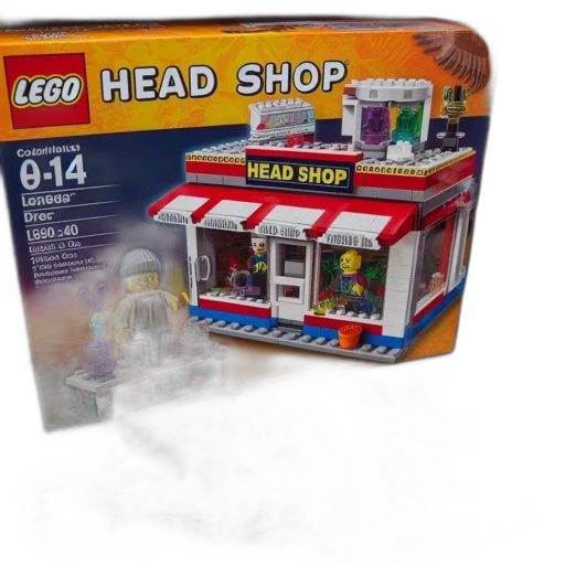 3d render, image, displays, lego, head, shop, set, 6-14 transparent PNG cut-out