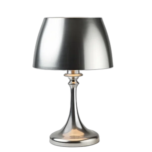 furniture, crown, 3d render, shiny, new-looking, silver, lampshade, smooth transparent PNG cut-out