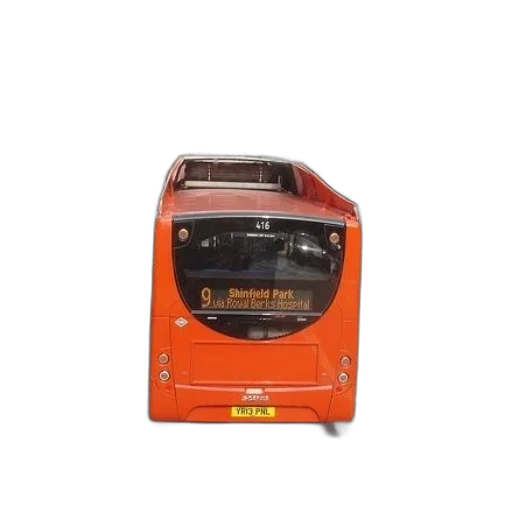 car, robot, red, bus, driving, down, street, destination transparent PNG cut-out