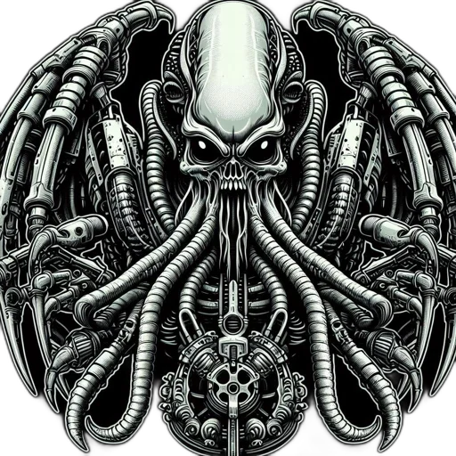 creature, hair, mask, robot, concept art, comic book art, fantasy art, pixel art transparent PNG cut-out