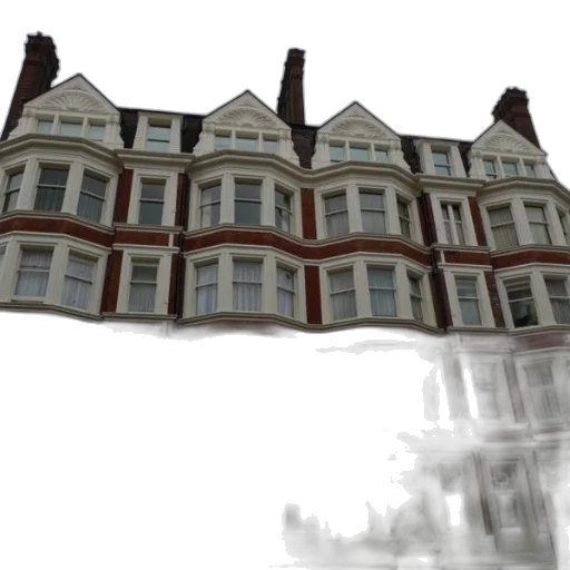 building, 3d render, photorealistic, concept art, city street, fog, grand, multi-story transparent PNG cut-out