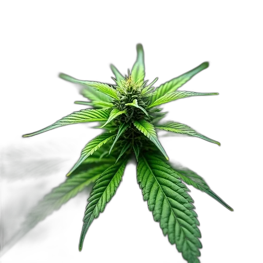 flower, crown, tree, 3d render, photorealistic, green, marijuana, cannabis transparent PNG cut-out