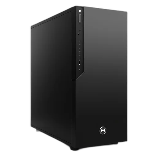 animal, robot, 3d render, black, rectangular, modern, computer, tower transparent PNG cut-out