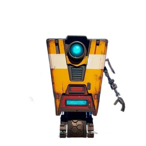robot, weapon, staff, animal, concept art, 3d render, pixel art, cyberpunk transparent PNG cut-out